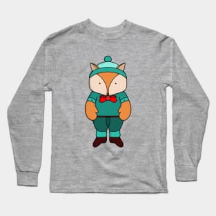 Cute green fox Long Sleeve T-Shirt